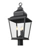 Raphael Three Light Outdoor Post Mount (5029PHBR-BK)