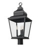 Raphael Three Light Outdoor Post Mount (5029PHBR-BK)