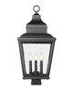 Raphael Three Light Outdoor Post Mount (5029PHBS-BK)