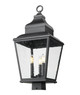 Raphael Three Light Outdoor Post Mount (5029PHBS-BK)