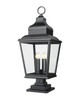 Z-Lite - 5029PHXLS-LSQPM-BK - Four Light Outdoor Pier Mount - Raphael - Sand Black