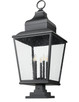 Raphael Five Light Outdoor Pier Mount (5029PHXXLS-LSQPM-BK)