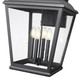 Raphael Four Light Outdoor Wall Mount (5029XL-BK)