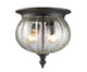 Z-Lite - 516F-BK - Two Light Outdoor Flush Mount - Belmont - Black