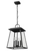 Broughton Four Light Outdoor Chain Mount Ceiling Fixture (521CHB-BK)