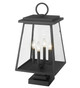 Broughton Four Light Outdoor Pier Mounted Fixture (521PHBS-SQPM-BK)