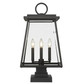 Broughton Four Light Outdoor Pier Mounted Fixture (521PHBS-SQPM-BK)