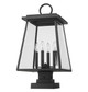 Broughton Four Light Outdoor Pier Mounted Fixture (521PHBS-SQPM-BK)