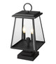 Broughton Two Light Outdoor Pier Mounted Fixture (521PHMS-SQPM-BK)