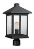 Z-Lite - 531PHBR-BK - One Light Outdoor Post Mount Fixture - Portland - Black