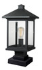 Z-Lite - 531PHBS-SQPM-BK - One Light Outdoor Pier Mounted Fixture - Portland - Black