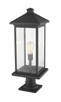 Portland One Light Outdoor Pier Mounted Fixture (531PHBXLR-533PM-BK)