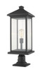Portland One Light Outdoor Pier Mounted Fixture (531PHBXLR-533PM-BK)