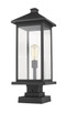 Portland One Light Outdoor Pier Mounted Fixture (531PHBXLS-SQPM-BK)