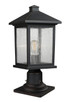 Z-Lite - 531PHMR-533PM-ORB - One Light Outdoor Pier Mounted Fixture - Portland - Oil Rubbed Bronze