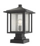 Z-Lite - 554PHBS-SQPM-BK - One Light Outdoor Pier Mounted Fixture - Aspen - Black
