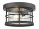 Z-Lite - 555F-BK - One Light Outdoor Flush Mount - Exterior Additions - Black