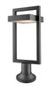 Z-Lite - 566PHBR-553PM-BK-LED - LED Outdoor Pier Mounted Fixture - Luttrel - Black