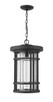 Jordan One Light Outdoor Chain Mount Ceiling Fixture (570CHXL-BK)