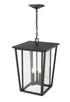 Seoul Three Light Outdoor Chain Mount Ceiling Fixture (571CHXL-BK)
