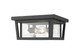 Z-Lite - 571F-BK - Three Light Outdoor Flush Mount - Seoul - Black