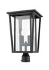 Seoul Two Light Outdoor Post Mount Fixture (571PHBR-BK)