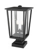 Seoul Two Light Outdoor Pier Mounted Fixture (571PHBS-SQPM-BK)