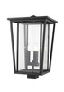 Seoul Three Light Outdoor Post Mount Fixture (571PHXLS-BK)