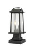 Millworks Two Light Outdoor Pier Mounted Fixture (574PHMS-SQPM-BK)