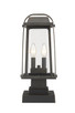 Z-Lite - 574PHMS-SQPM-ORB - Two Light Outdoor Pier Mounted Fixture - Millworks - Oil Rubbed Bronze