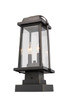 Millworks Two Light Outdoor Pier Mounted Fixture (574PHMS-SQPM-ORB)