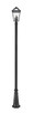 Talbot Three Light Outdoor Post Mounted Fixture (579PHBR-519P-BK)