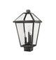 Talbot Three Light Outdoor Post Mount Fixture (579PHBS-BK)