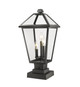 Z-Lite - 579PHBS-SQPM-BK - Three Light Outdoor Pier Mounted Fixture - Talbot - Black