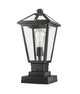Talbot One Light Outdoor Pier Mounted Fixture (579PHMS-SQPM-BK)