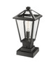 Talbot One Light Outdoor Pier Mounted Fixture (579PHMS-SQPM-BK)