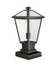 Talbot One Light Outdoor Pier Mounted Fixture (579PHMS-SQPM-BK)