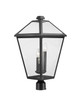 Talbot Three Light Outdoor Post Mount Fixture (579PHXLR-BK)