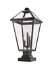 Talbot Three Light Outdoor Pier Mounted Fixture (579PHXLS-SQPM-BK)
