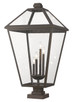 Z-Lite - 579PHXLXS-SQPM-ORB - Four Light Outdoor Pier Mounted Fixture - Talbot - Oil Rubbed Bronze