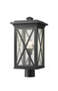 Z-Lite - 583PHBR-BK - One Light Outdoor Post Mount Fixture - Brookside - Black