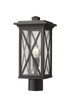 Z-Lite - 583PHMR-BK - One Light Outdoor Post Mount Fixture - Brookside - Black