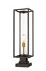Z-Lite - 584PHBS-SQPM-DBZ - One Light Outdoor Pier Mounted Fixture - Dunbroch - Deep Bronze + Outdoor Brass