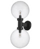 Laurent Two Light Outdoor Wall Sconce (599B2-BK)