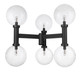 Laurent Six Light Outdoor Post Mount Fixture (599BP6-BK)