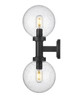 Laurent Two Light Outdoor Wall Sconce (599M2-BK)