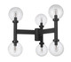 Laurent Six Light Outdoor Post Mount Fixture (599MP6-BK)