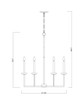 Gaultier Six Light Chandelier (6100-6MGLD)