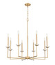 Gaultier Eight Light Chandelier (6100-8MGLD)