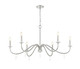 Toussant Six Light Chandelier (6103-45BN)
